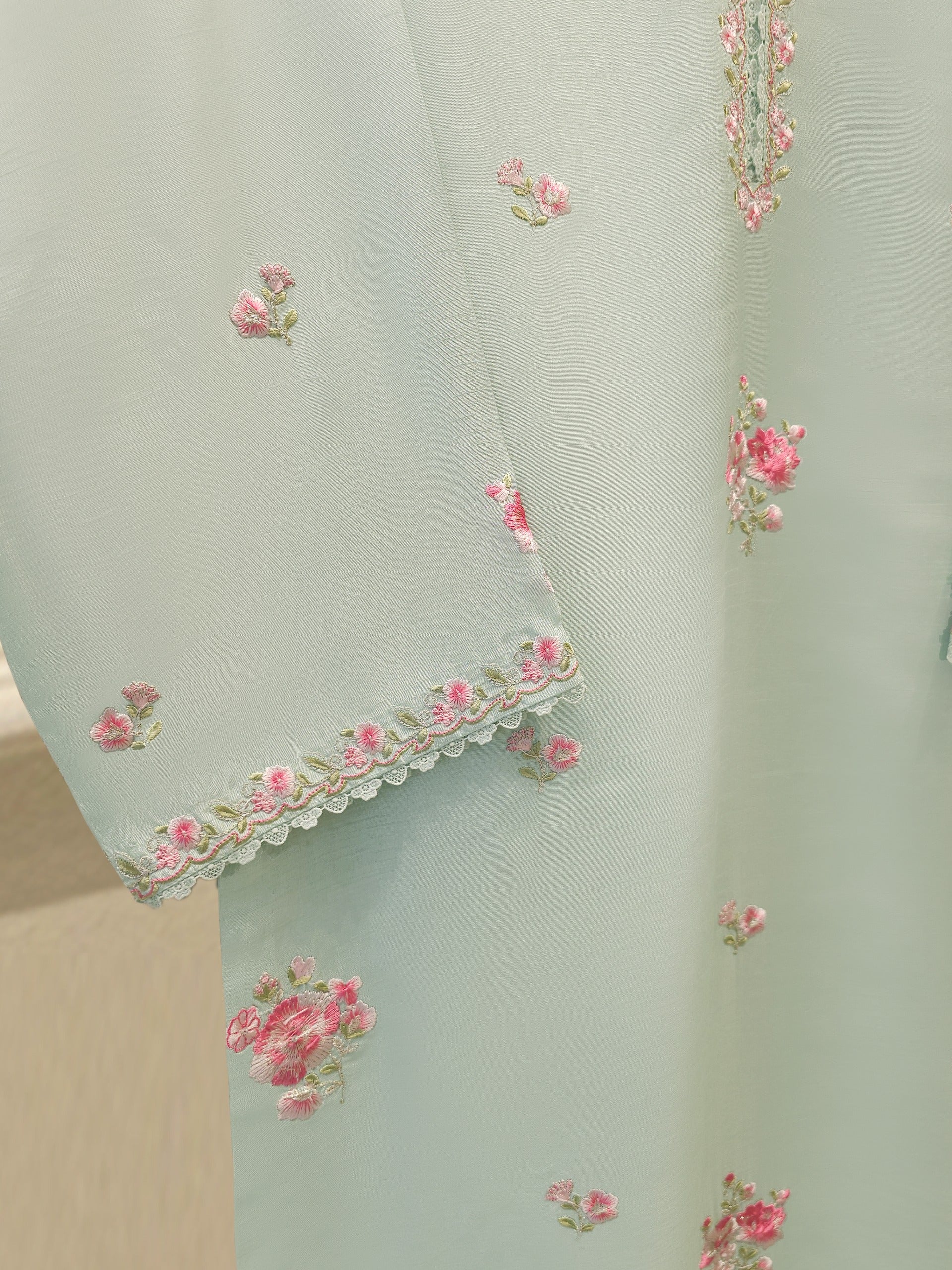 Agha Noor Stitched 3 Piece Pure Korean Silk S111923 J(92) - Image 3