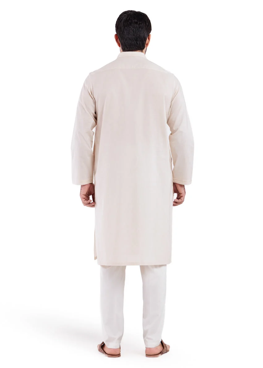 Beige-Dobby-Kurta - (MPS25KUE1103) J(23) f-2 - Image 3