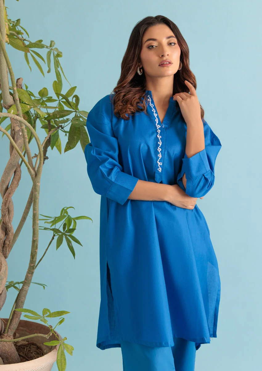 Blue-Jacquard-2 Piece (WPS25SL2004) J(113) - Image 3
