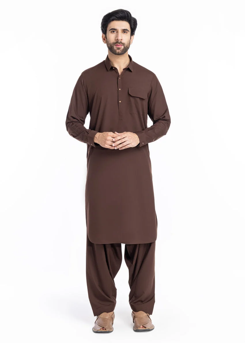 Brown-Blended-Shalwar Suit - (MP2PSBW25BM9O5) JM(39) YB-13