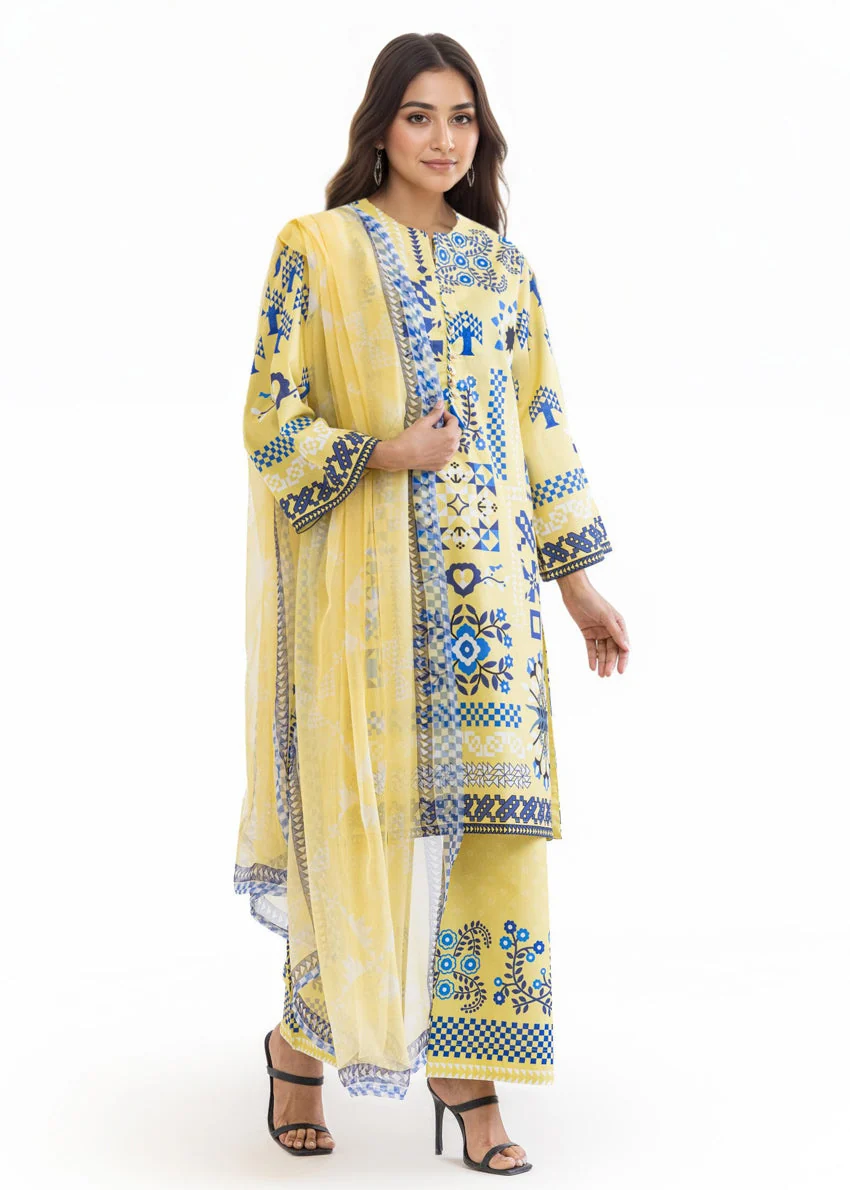 Butter-Lawn-3 Piece (WP3PPBS26B2M46) J(FW2) Y-118