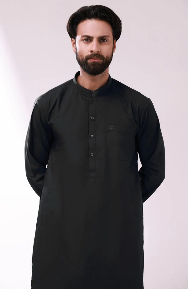 Cambridge Men Band Collar Shalwar Kameez AKPB2402 (Y-8)J(40) - Image 2