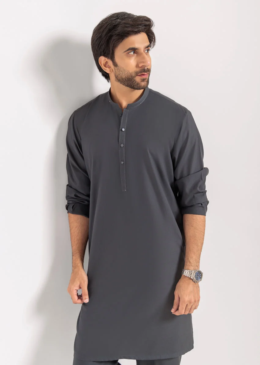 Charcoal-Blended-Kurta Trouser - (M25KPS2007) Y-F-3J(47) - Image 3