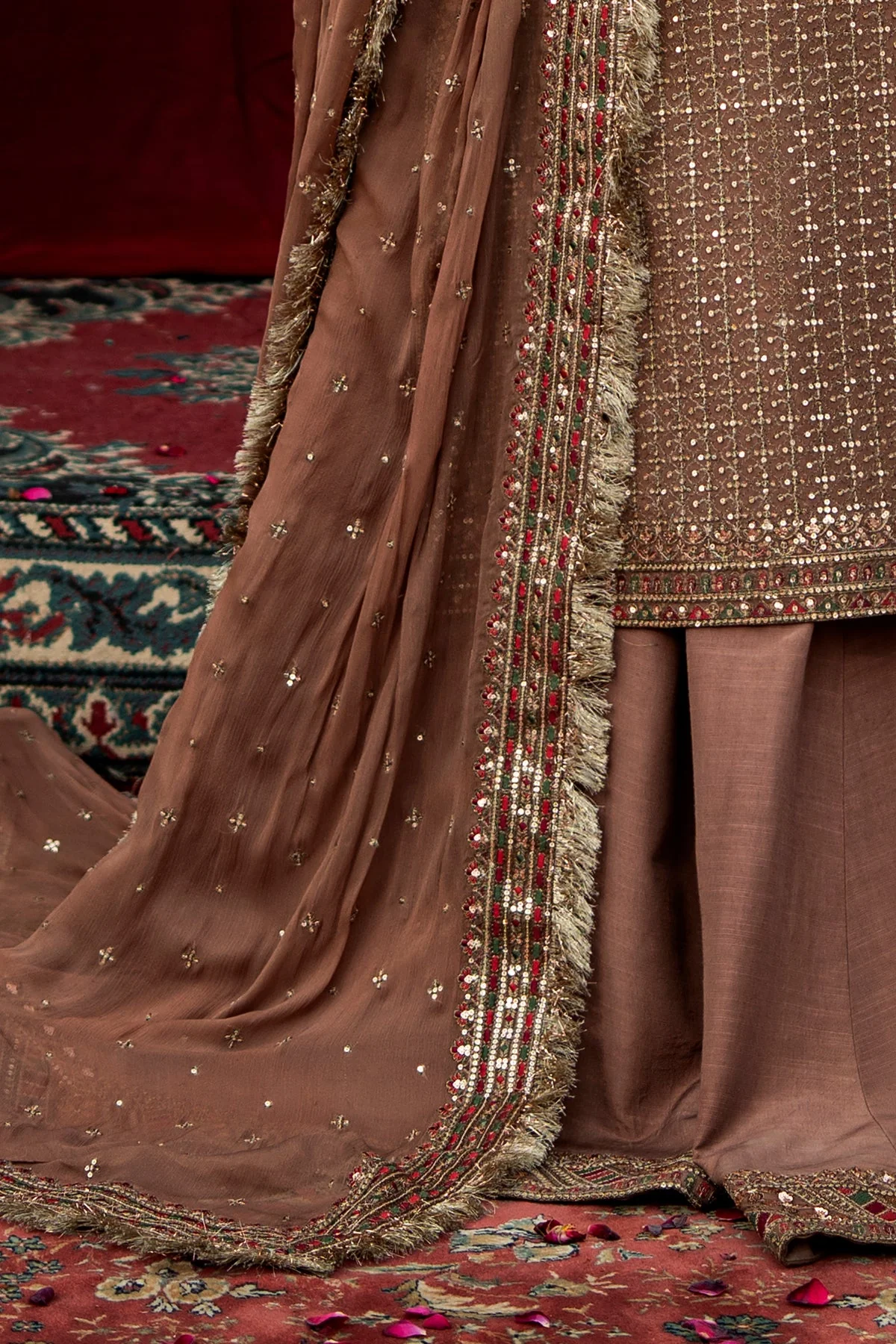 3-PC Embroidered Chiffon Suit CMA-6-221 - Image 6