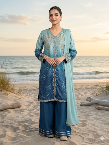 Raw Silk Festive 3 Piece  CMA-6-267