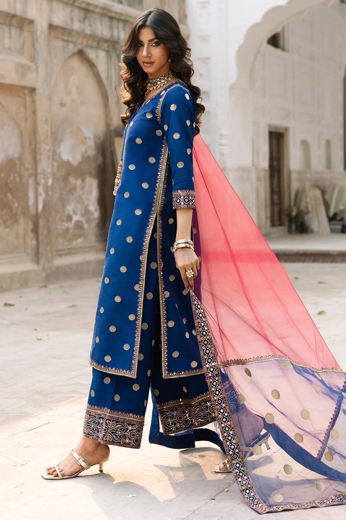 Raw Silk Festive 3 Piece  CMA-6-323 - Image 4