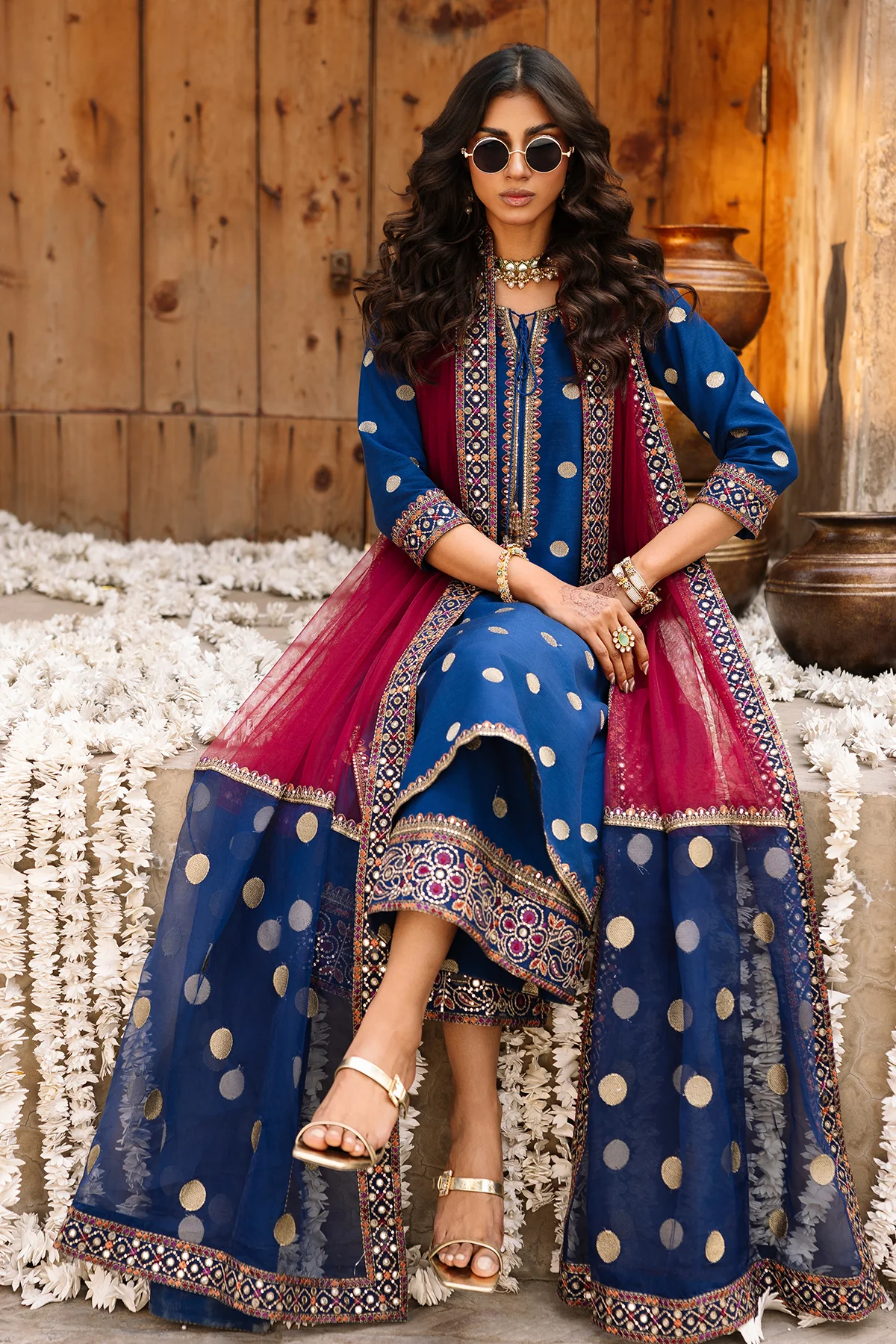 Raw Silk Festive 3 Piece  CMA-6-323 - Image 5