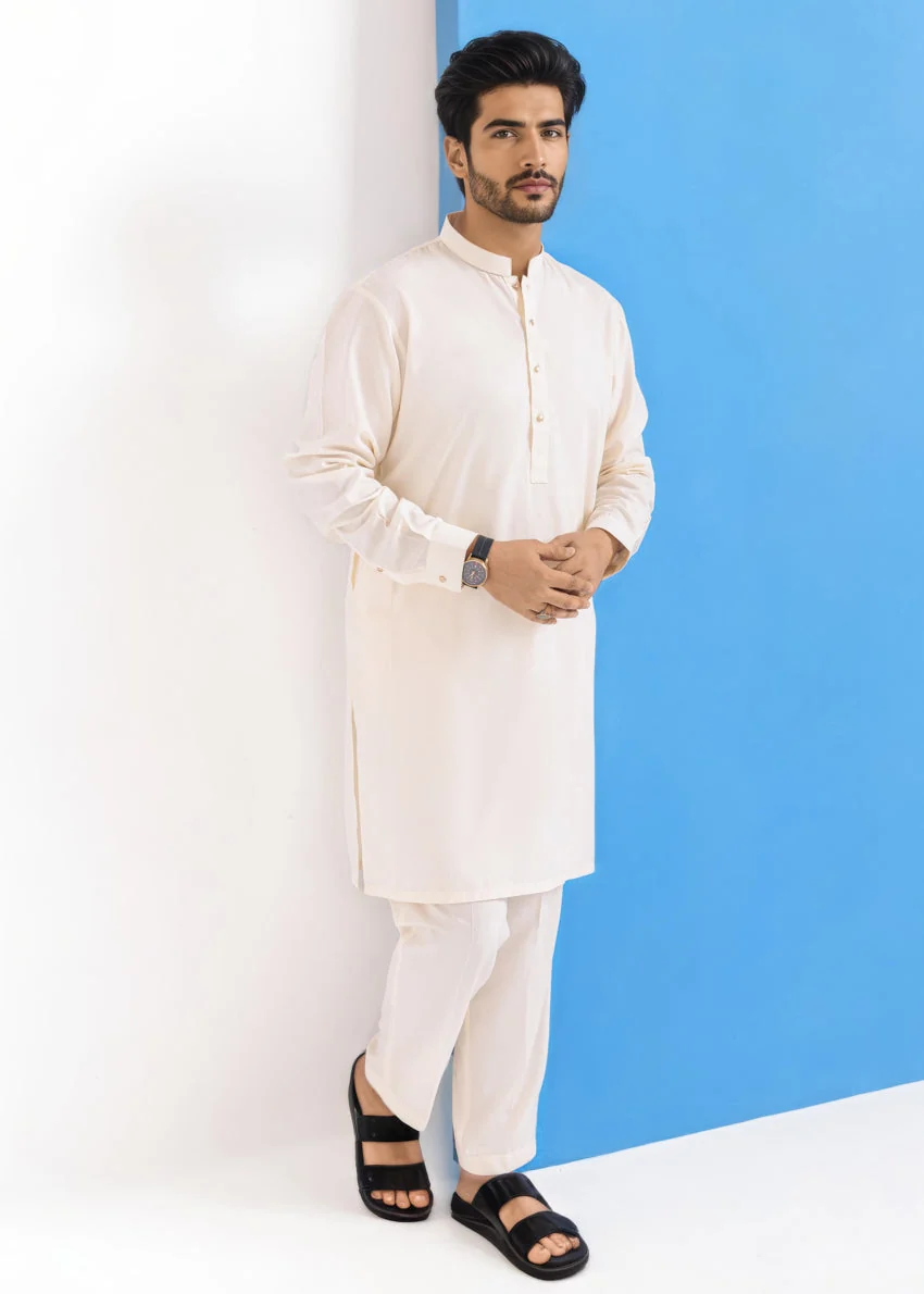 Cream-Blended-Kurta Trouser - (MPS25KPS2045) Ny(22) J(6) - Image 5