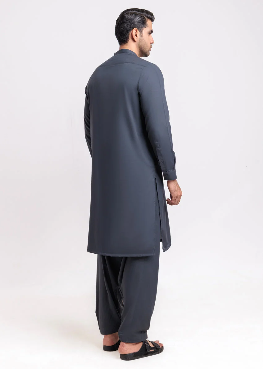 Grey-Blended-Shalwar Suit - (MPS25SSE2070) Y-F-11 - Image 2