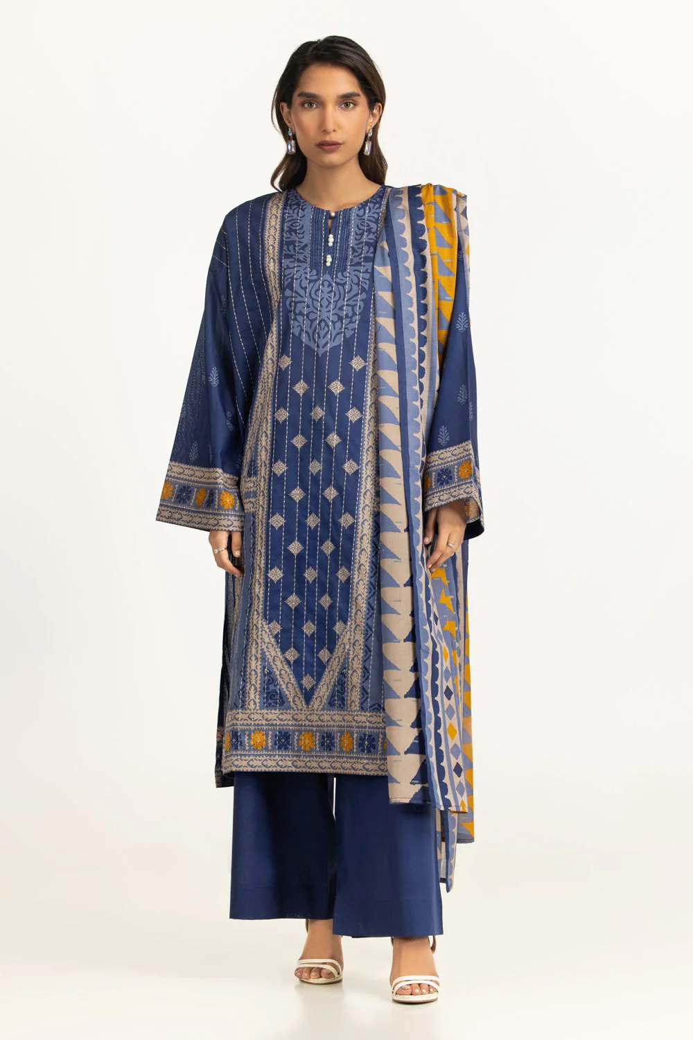 Gul Ahmed Stitched Lawn 3 Piece CL#52333 J(31) Y(19)