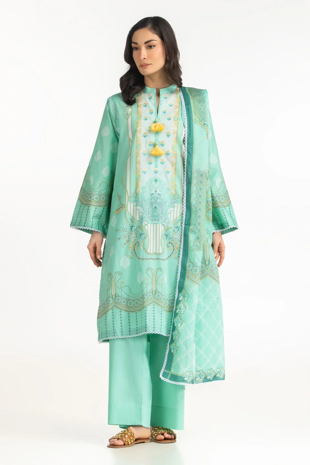 Gul Ahmed Stitched Lawn 3 Piece CL#52375 J(62) NY 70