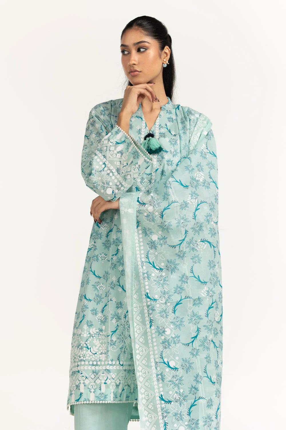 Gul Ahmed Stitched Lawn 3 Piece CL#62108A J(56) NY (41) - Image 3
