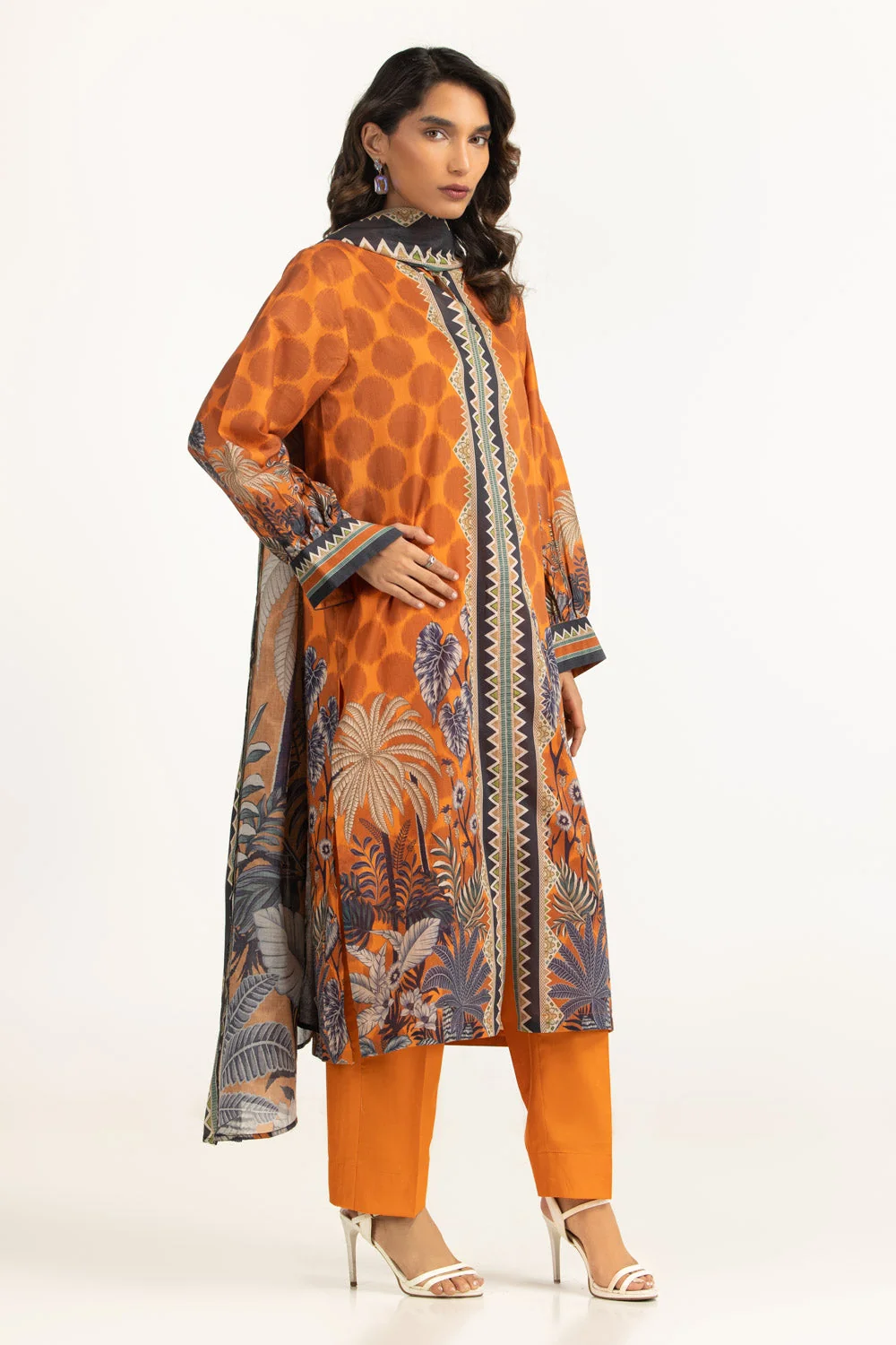 Gul Ahmed Stitched Lawn 3 Piece CL#62156 J(31&32) NY 69 - Image 3