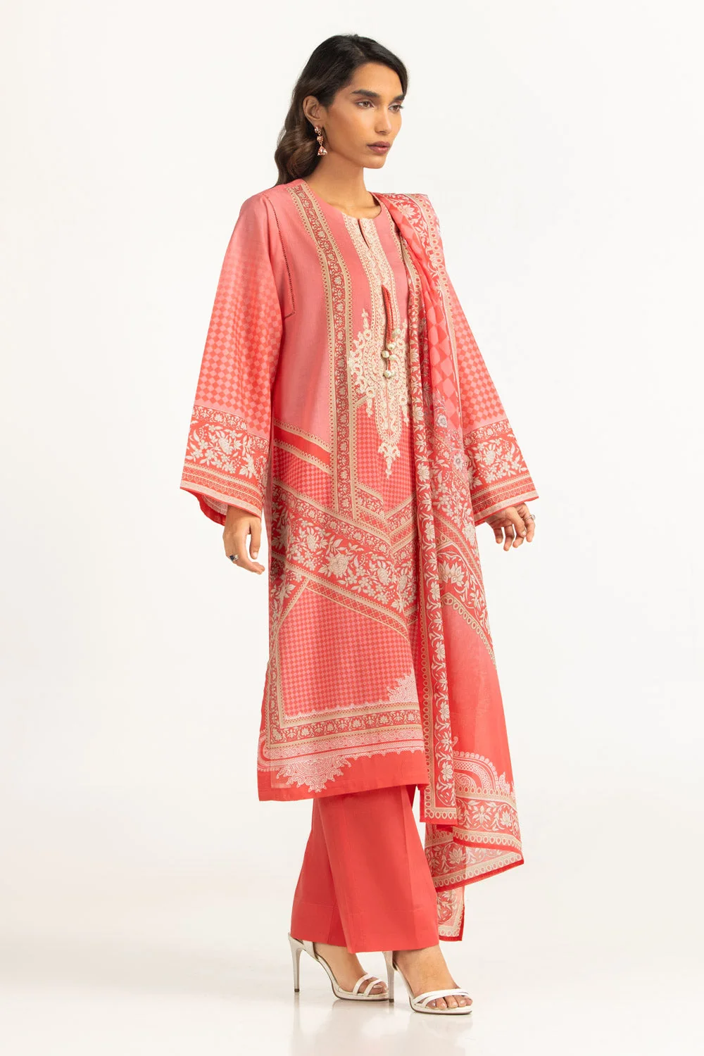 Gul Ahmed Stitched Lawn 3 Piece CL#62202 J(49) NY (42) - Image 4