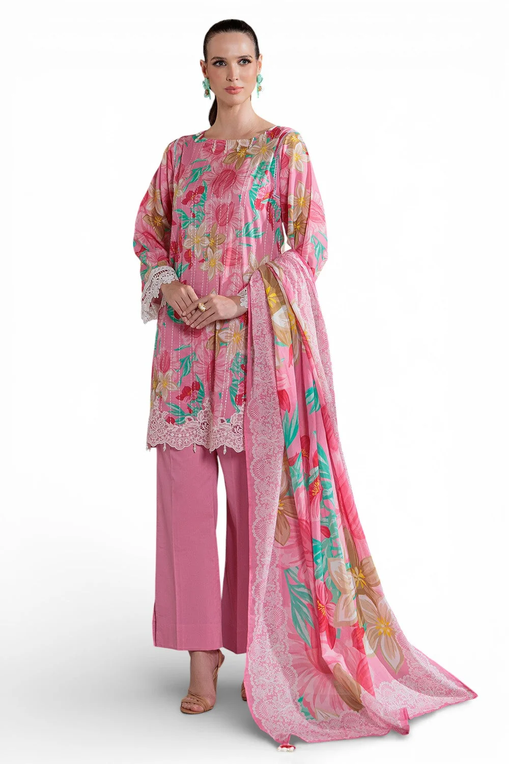 Gul Ahmed Stitched Lawn 3 Piece CL#62204 J(39) NY 55 - Image 2