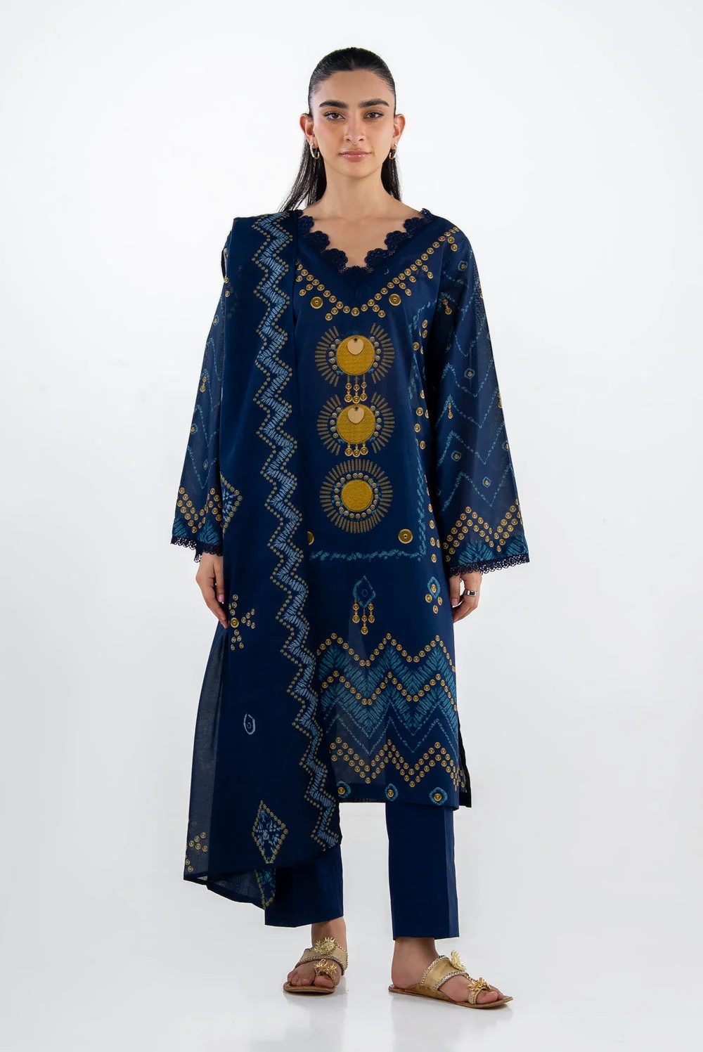 Gul Ahmed Stitched Lawn 3 Piece CL#62230 J(41&42) NY 58