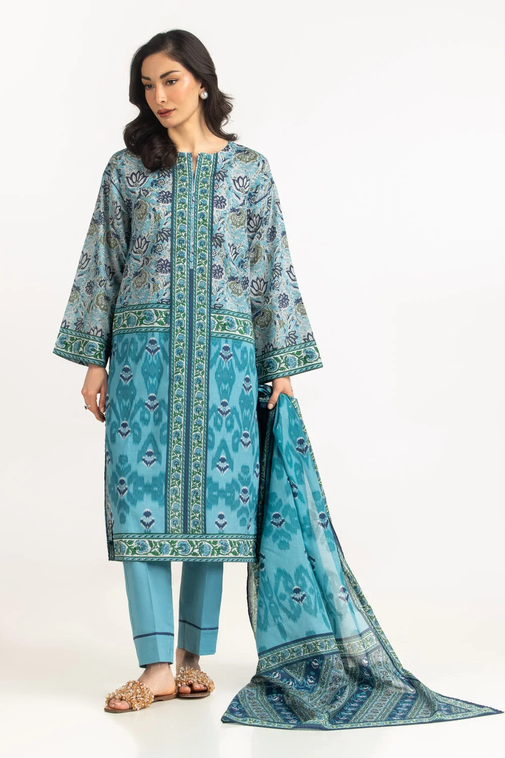 Gul Ahmed Stitched Lawn 3 Piece CL#62303 J(50) Y(2) NY 69 - Image 3
