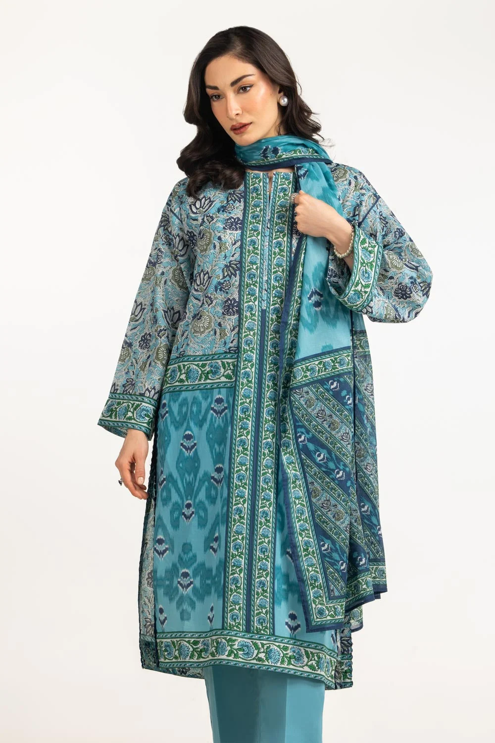 Gul Ahmed Stitched Lawn 3 Piece CL#62303 J(50) Y(2) NY 69 - Image 4