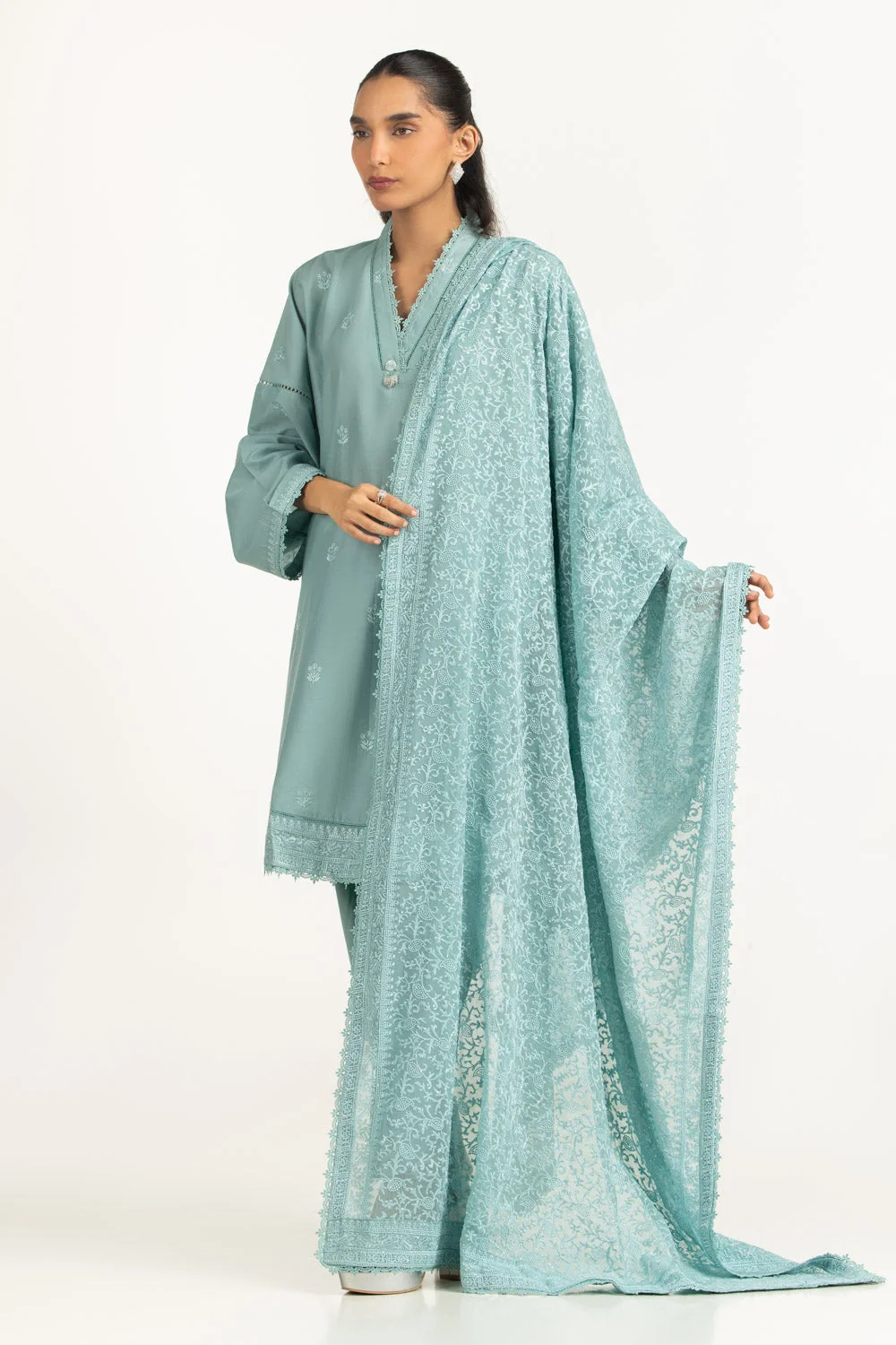 Gul Ahmed Stitched Embroidered 3 Piece IUSTKSD-2038 J(119) NY65 - Image 3