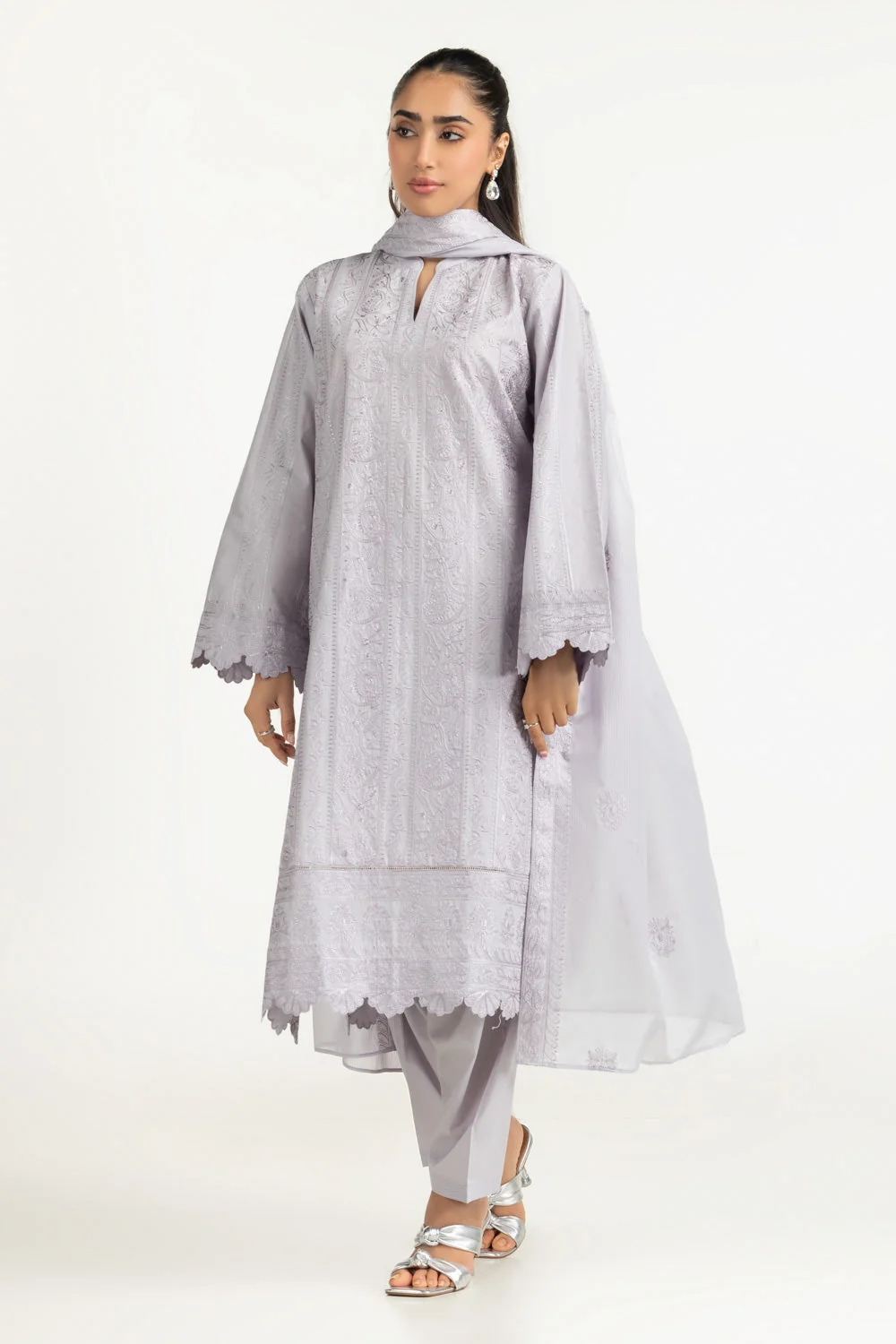 Gul Ahmed Stitched Embroidered 3 Piece IUSTKSD-2075 J(45) NY 38