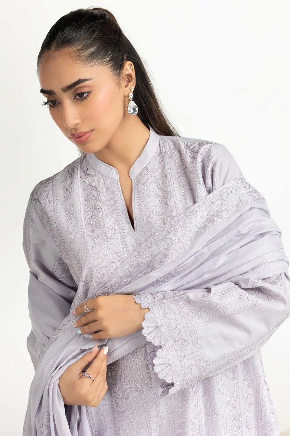 Gul Ahmed Stitched Embroidered 3 Piece IUSTKSD-2075 J(45) NY 38 - Image 2