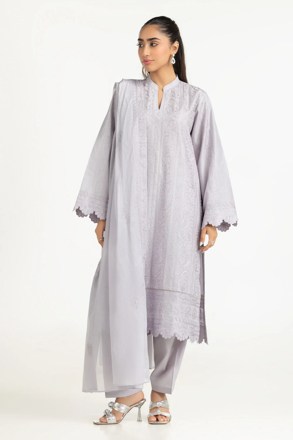 Gul Ahmed Stitched Embroidered 3 Piece IUSTKSD-2075 J(45) NY 38 - Image 5