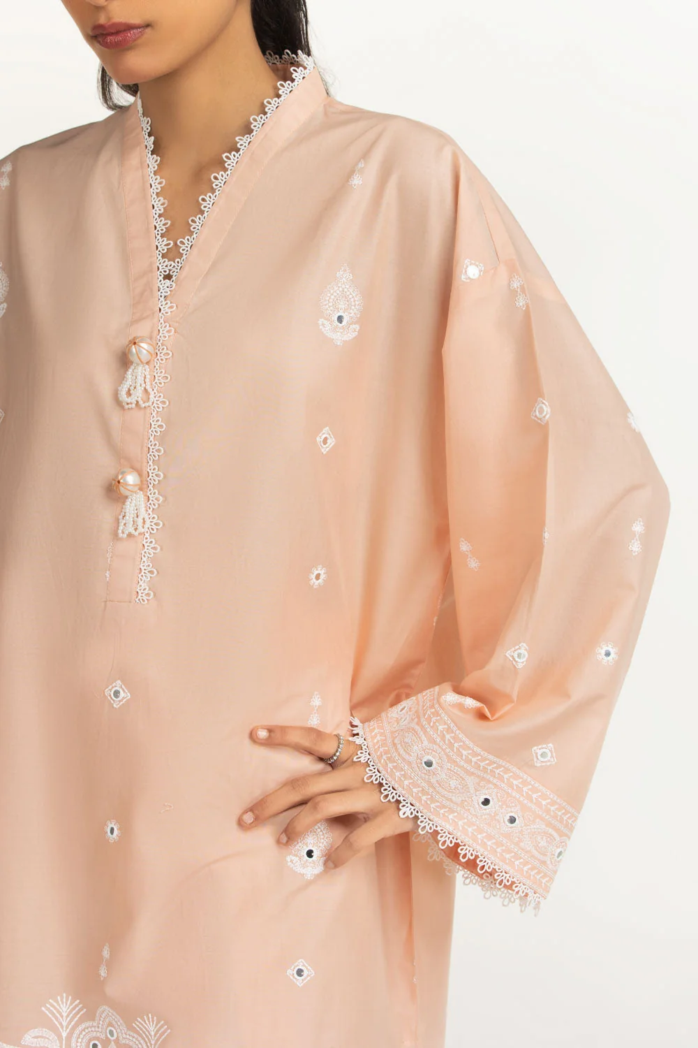 Gul Ahmed Stitched Embroidered 3 Piece IUSTKSD-2140 J(7) NY 72 - Image 2
