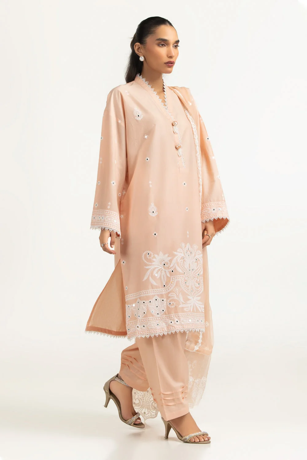 Gul Ahmed Stitched Embroidered 3 Piece IUSTKSD-2140 J(7) NY 72 - Image 3