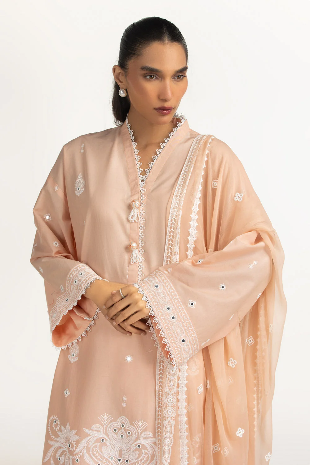 Gul Ahmed Stitched Embroidered 3 Piece IUSTKSD-2140 J(7) NY 72 - Image 4