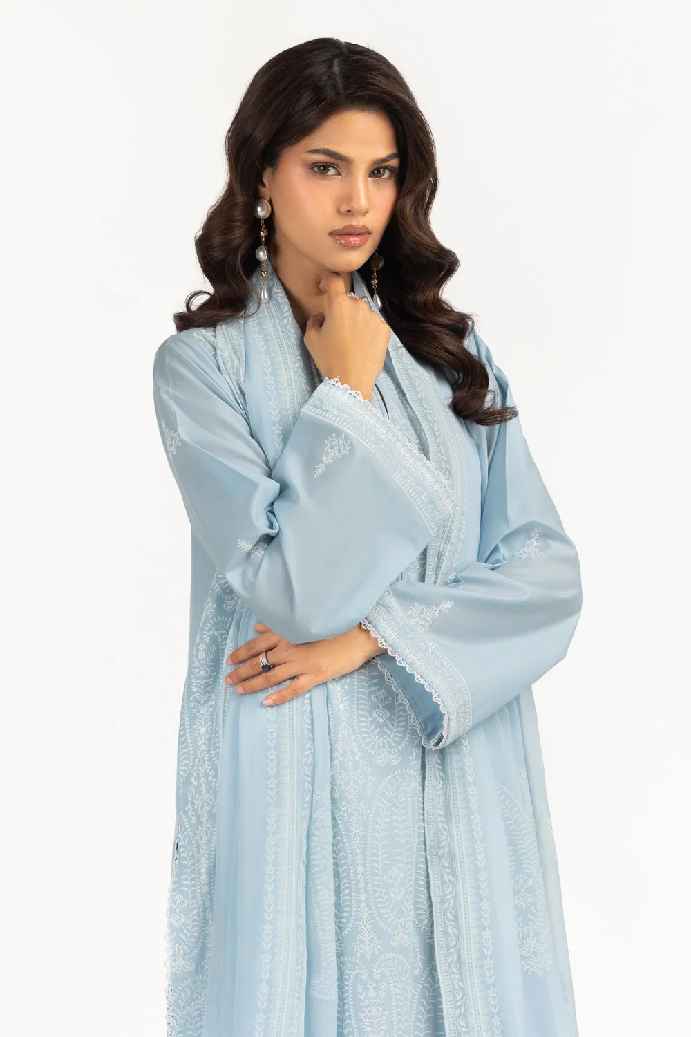 Gul Ahmed Stitched Embroidered 3 Piece IUSTKSD-2308 J(63) NY 57 - Image 5