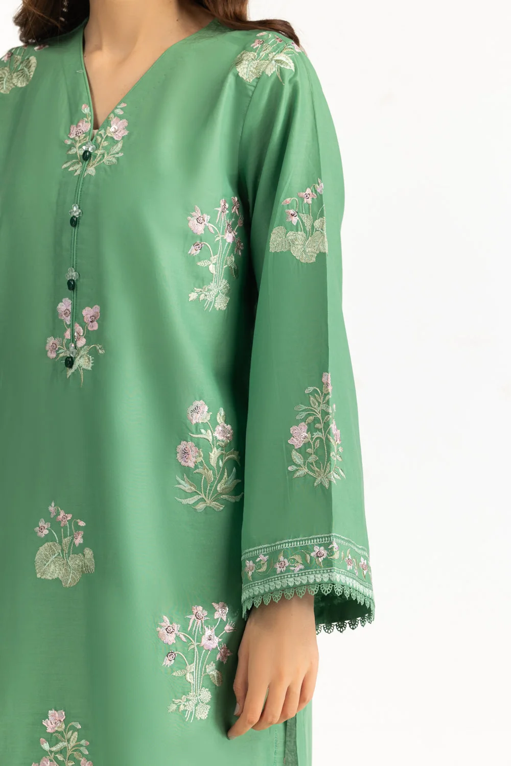 Gul Ahmed Stitched Embroidered 3 Piece IUSTKSD-2316 J(51&52) NY 44 - Image 2