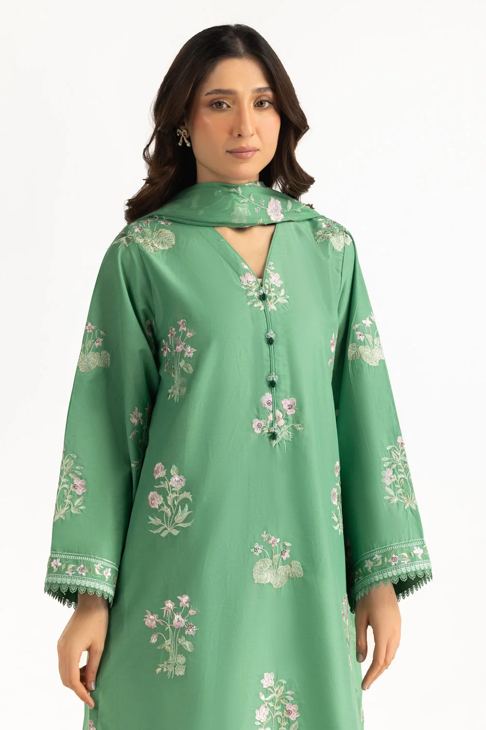 Gul Ahmed Stitched Embroidered 3 Piece IUSTKSD-2316 J(51&52) NY 44 - Image 3