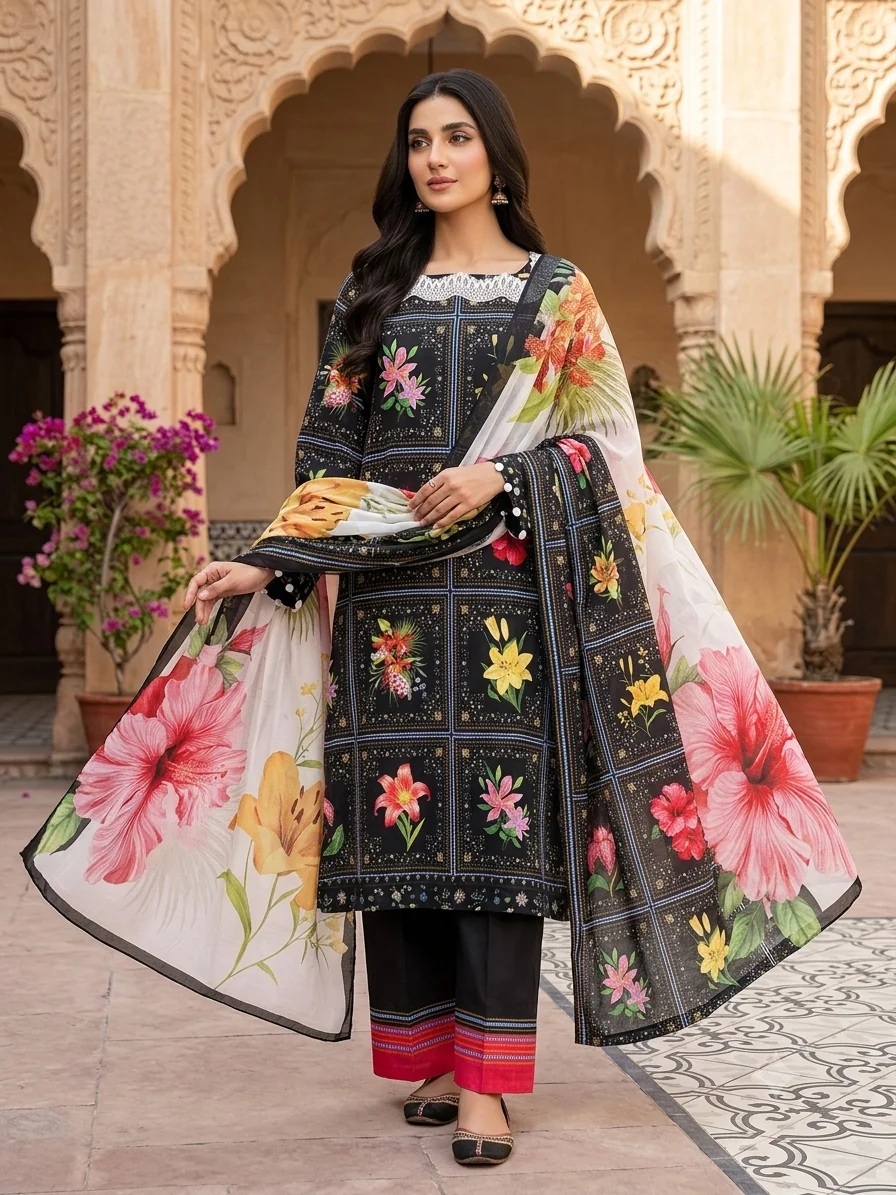 Gul Ahmed Lawn 3 Piece CL-62271 J(6) Y19
