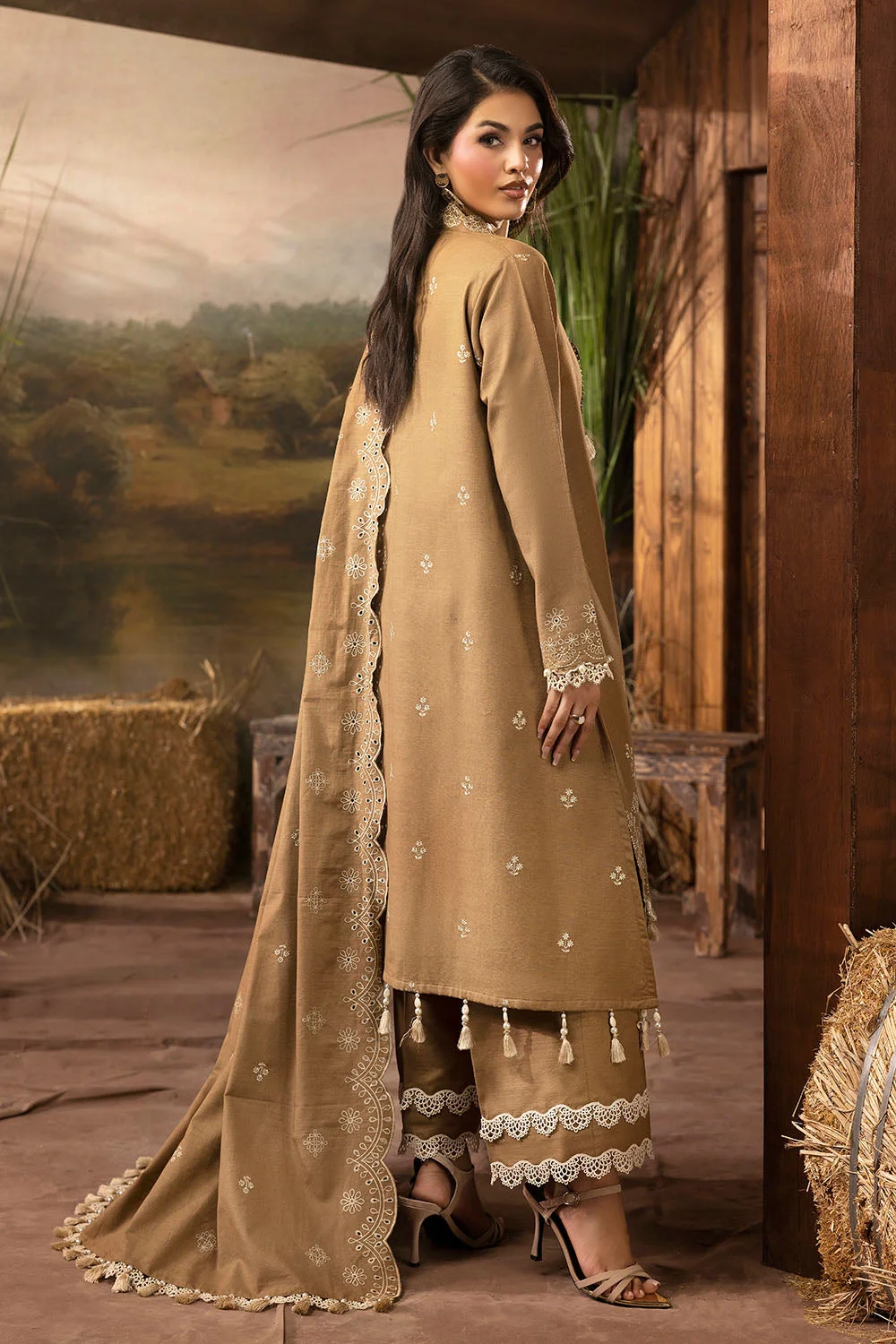 Gul Ahmed Stitched 3 Piece Khaddar K-52034 J(79) - Image 4