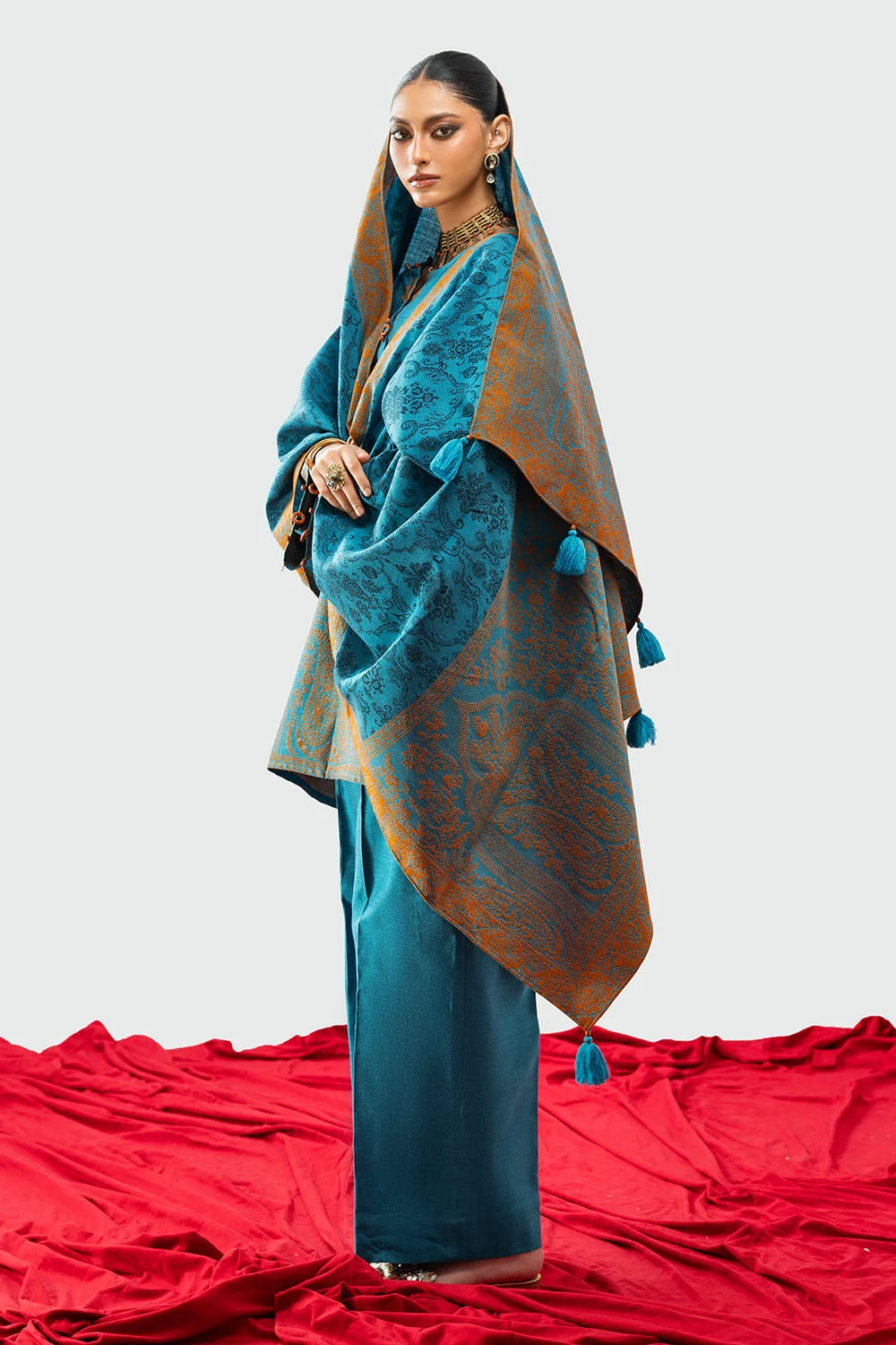 Gul Ahmed Stitched Jacquard 3 Piece MJ#52050 J(38) Y-2 - Image 3