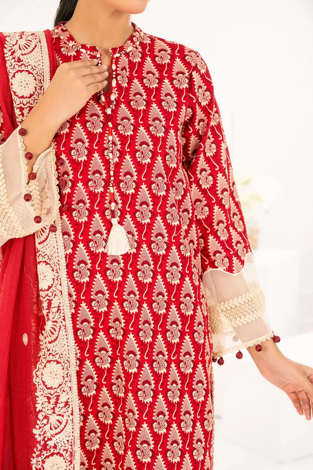 Gul Ahmed Stitched Khaddar 3 Piece CN#52006 J(79) - Image 2