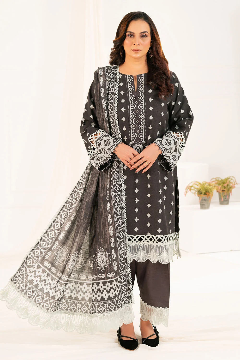 Gul Ahmed Unstitched Khaddar 3 Piece K#52041