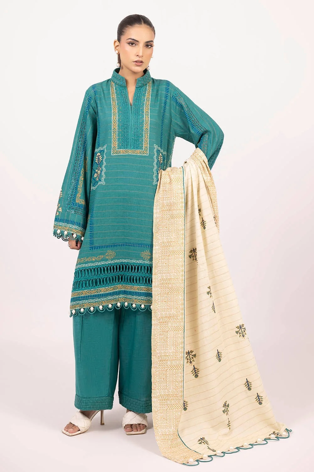 Gul Ahmed Unstitched Khaddar 3 Piece K#52059