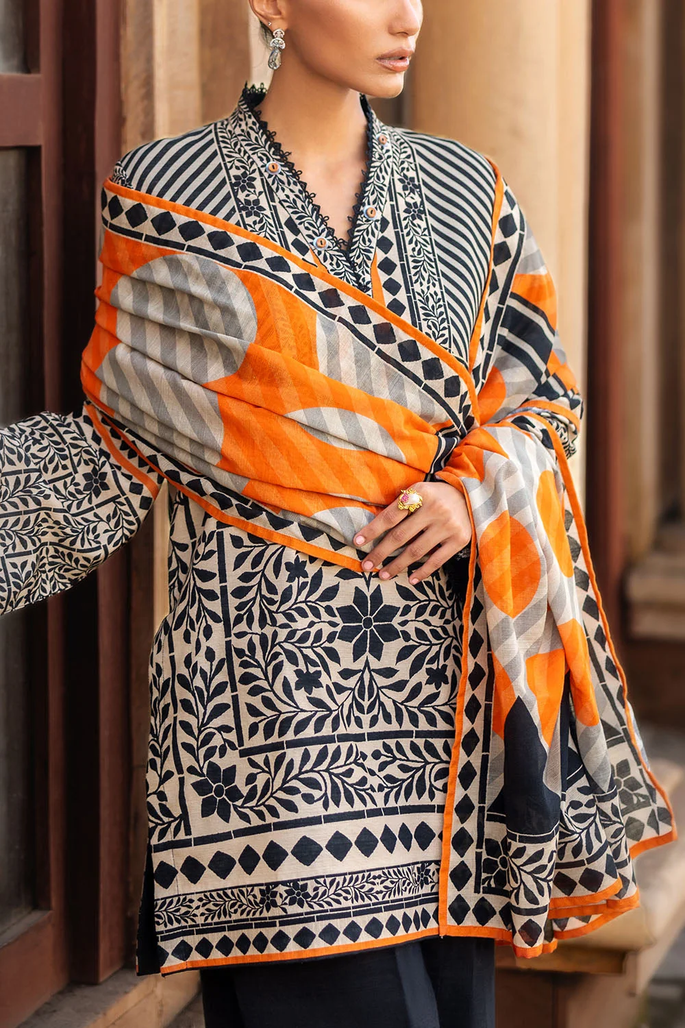 Gul Ahmed Stitched Khaddar 3 Piece K#52100 J(71) Y-17 - Image 2