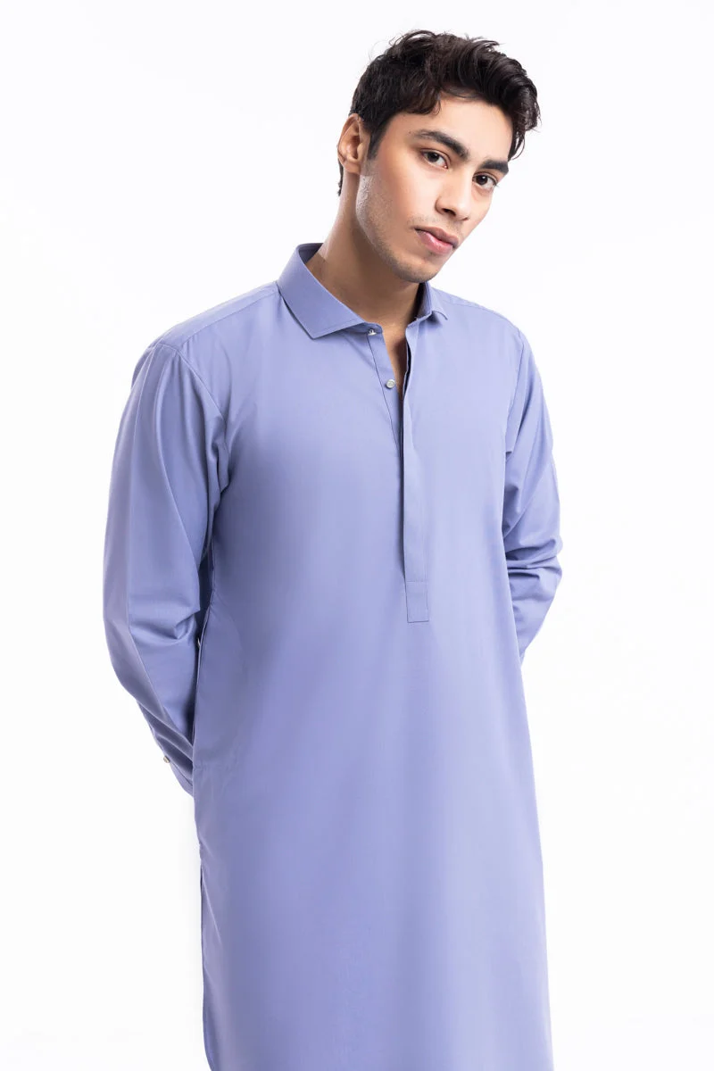 Ink-Blue-Blended-Kurta Trouser - (MP2PSBW25ADN23) F-2 - Image 6