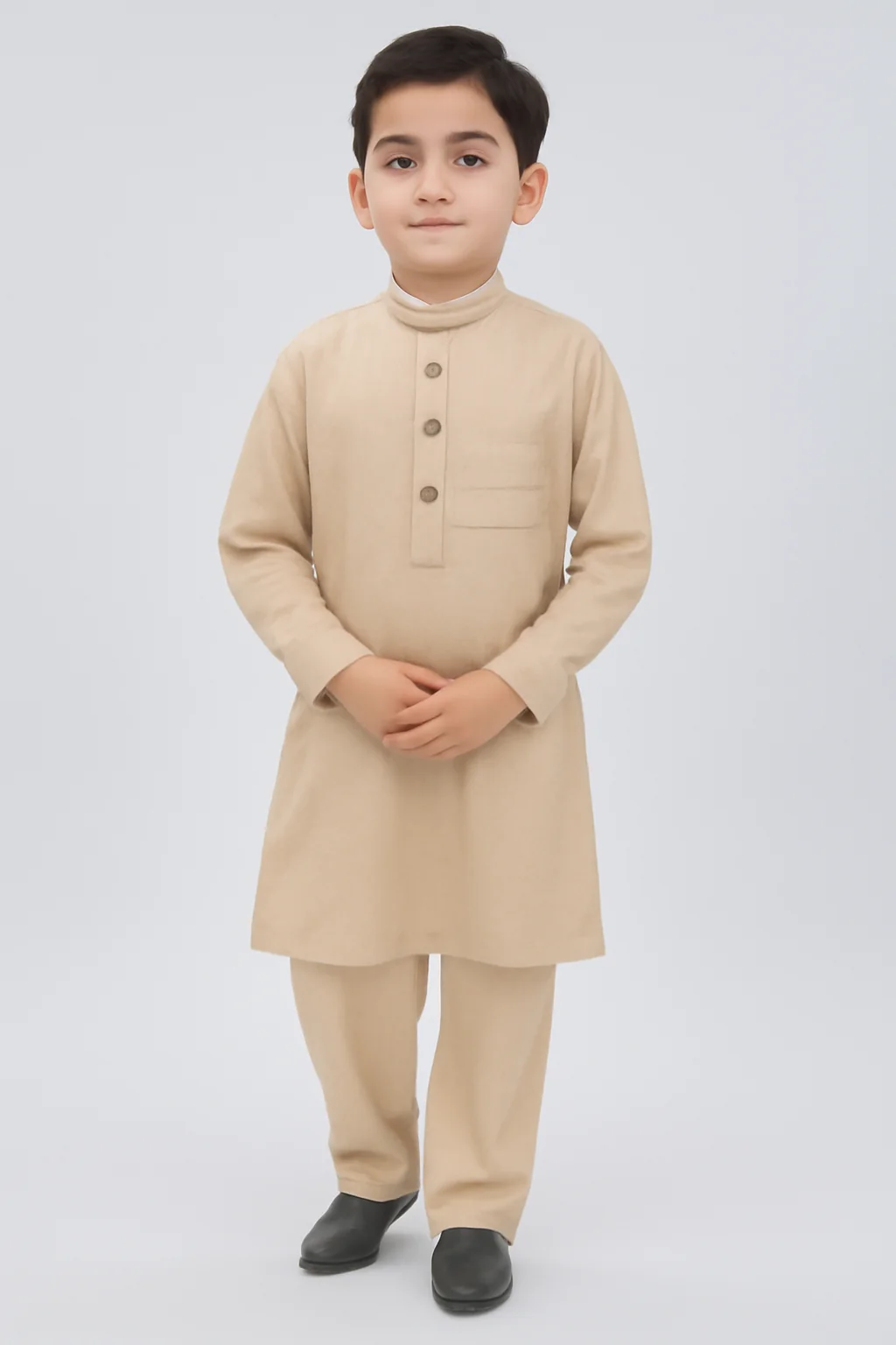 KIDS KAMEEZ SHALWAR BSK-0065-BEIGE BIN M72 J(42)