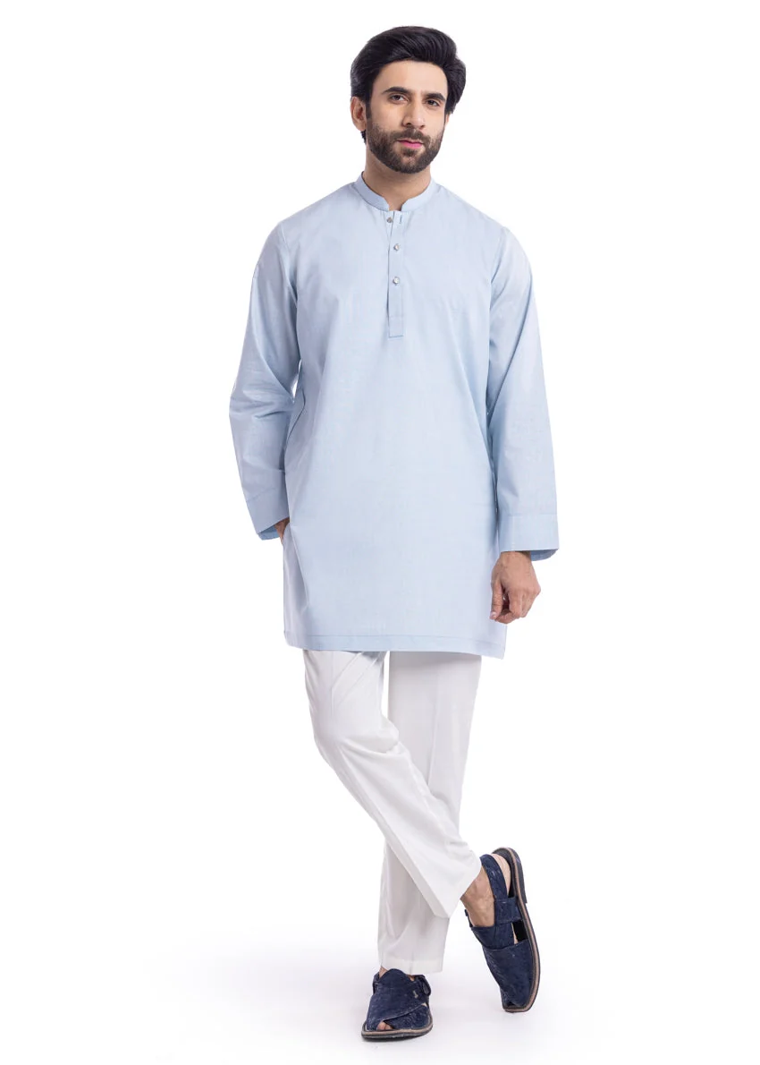 L-Blue-Blended-Kurta - (MP1PBW25BM1J1) JM(59) - Image 4
