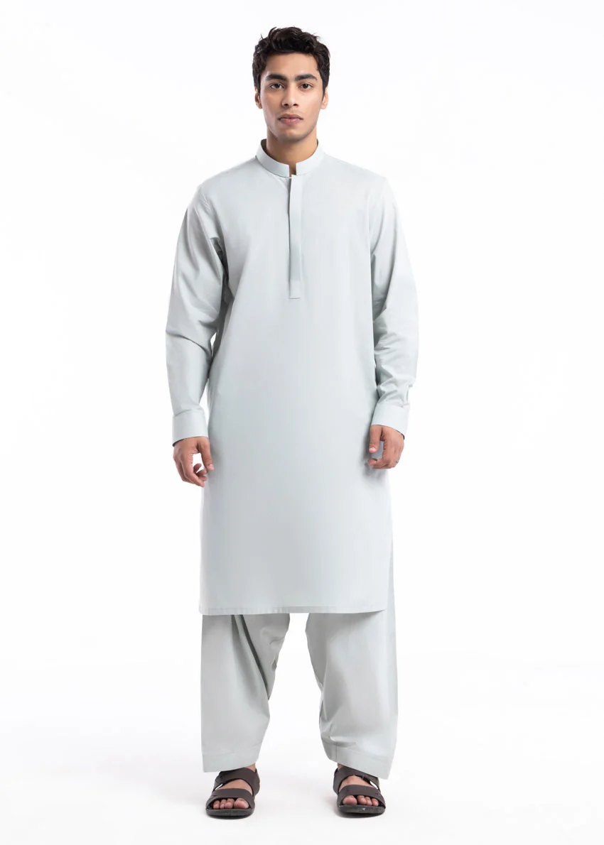 L-Green-Blended-Shalwar Suit - (MP2PBBW25BM10N9) JM(58) (B-11 )