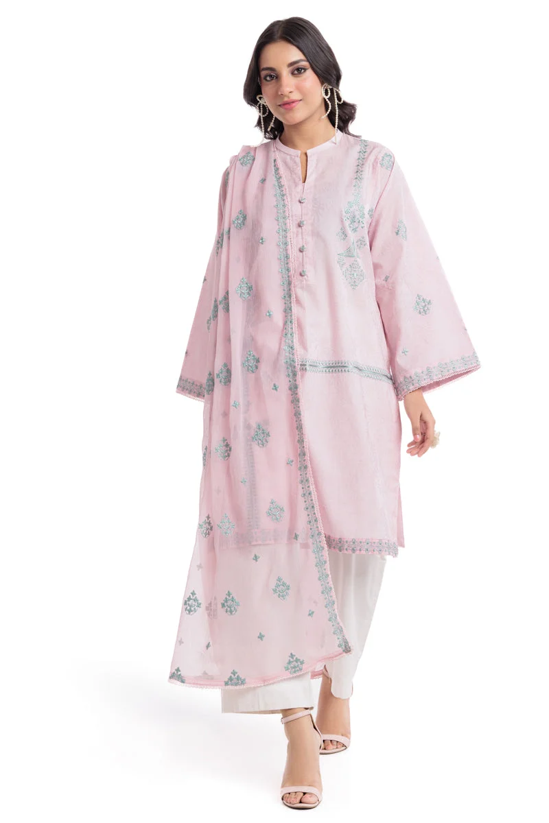 L-Pink-Jacquard-2 Piece (WPSDSSW25S9O7) (Y-132 137 ) J(FW2)