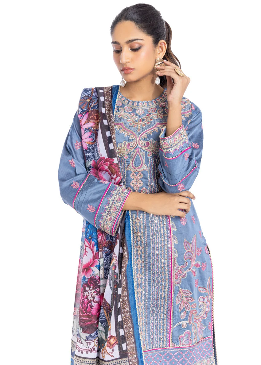 Lavender-Cotton Silk-3 Piece (WPS25FE3007) (Y-124 132) J(147) - Image 5