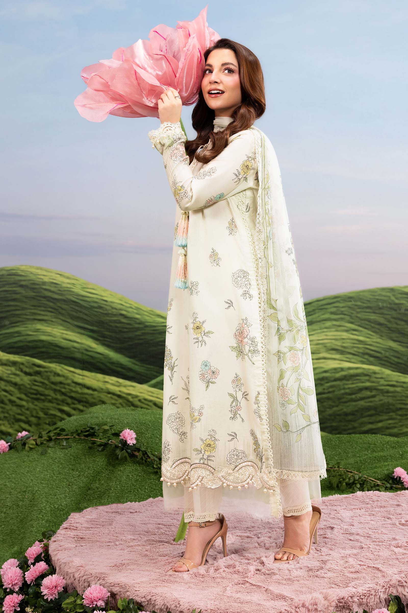 Maria B Stitched Embroidered 3 Piece D2A J(93) NY 168 - Image 4