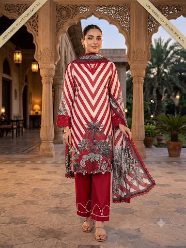 Maria B Stitched Embroidered 3 Piece D8B J(147&146)