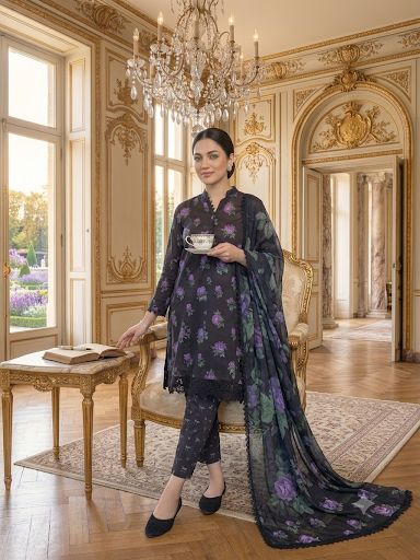 Maria B Stitched Embroidered 3 Piece D9B J(9) NY 171 - Image 2