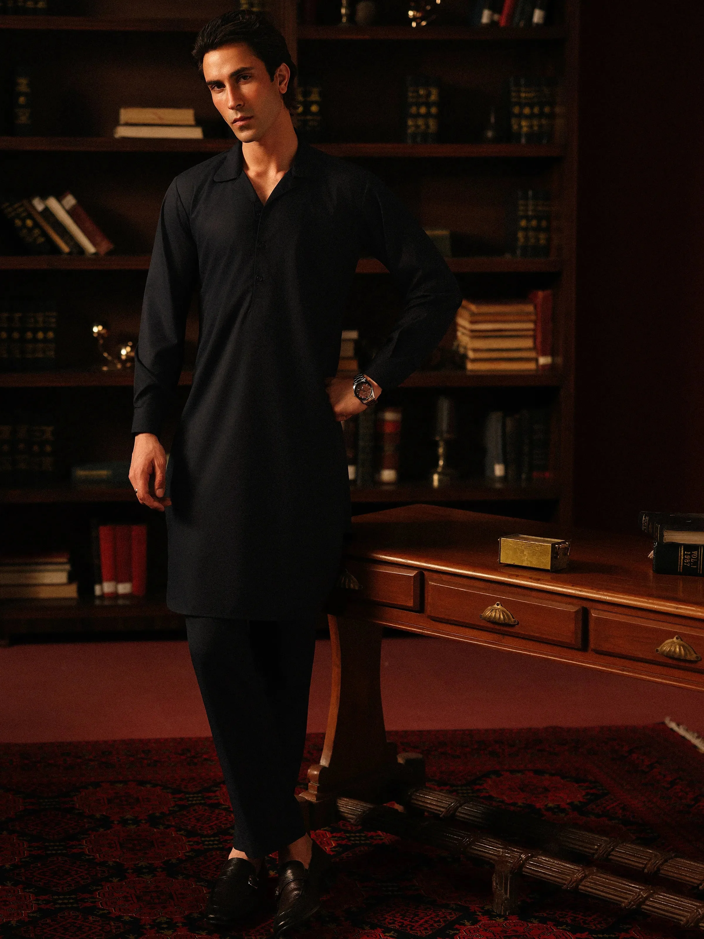 Men Kurta Pajama Tailored EMTKPT5-080 Y(F1-2) J(22)