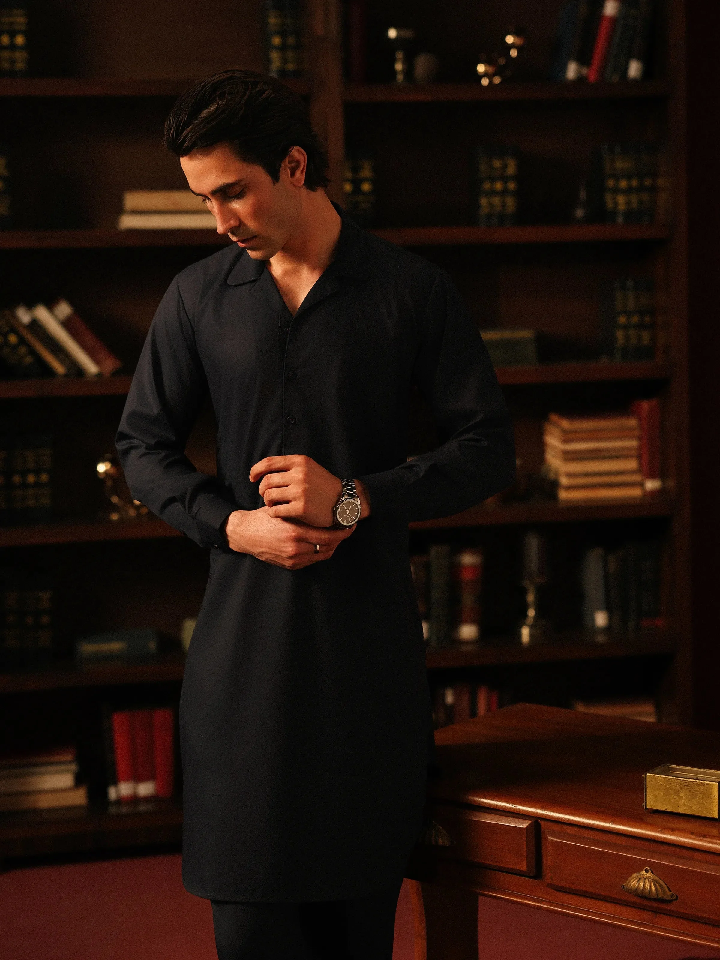 Men Kurta Pajama Tailored EMTKPT5-080 Y(F1-2) J(22) - Image 2